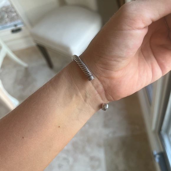 DAVID YURMAN PINK & GREEN STATION BANGLE 14k GOLD - Picture 3 of 7